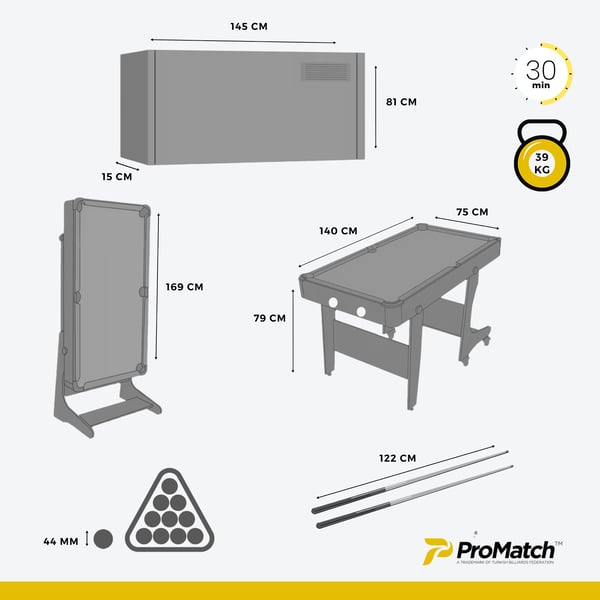 Promatch Enjoy Küçük Boy Bilardo Masası